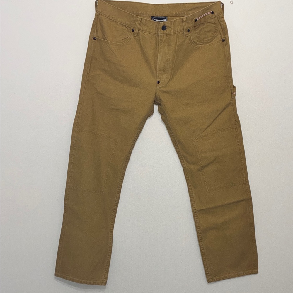 The Hundreds Duck Canvas Selvedge Slim Fit Work Pants Khaki Tan - Size 36